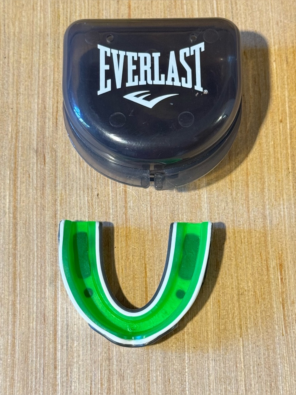 EVERLAST Mouthpiece Semi-Clear Case Green Mouth Piece Brand New Read Info Blw!